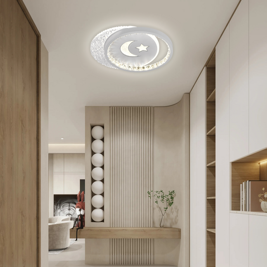 PERU LED lustr 36W, 2 kruhy, studené/teplé/neutrální světlo, černá