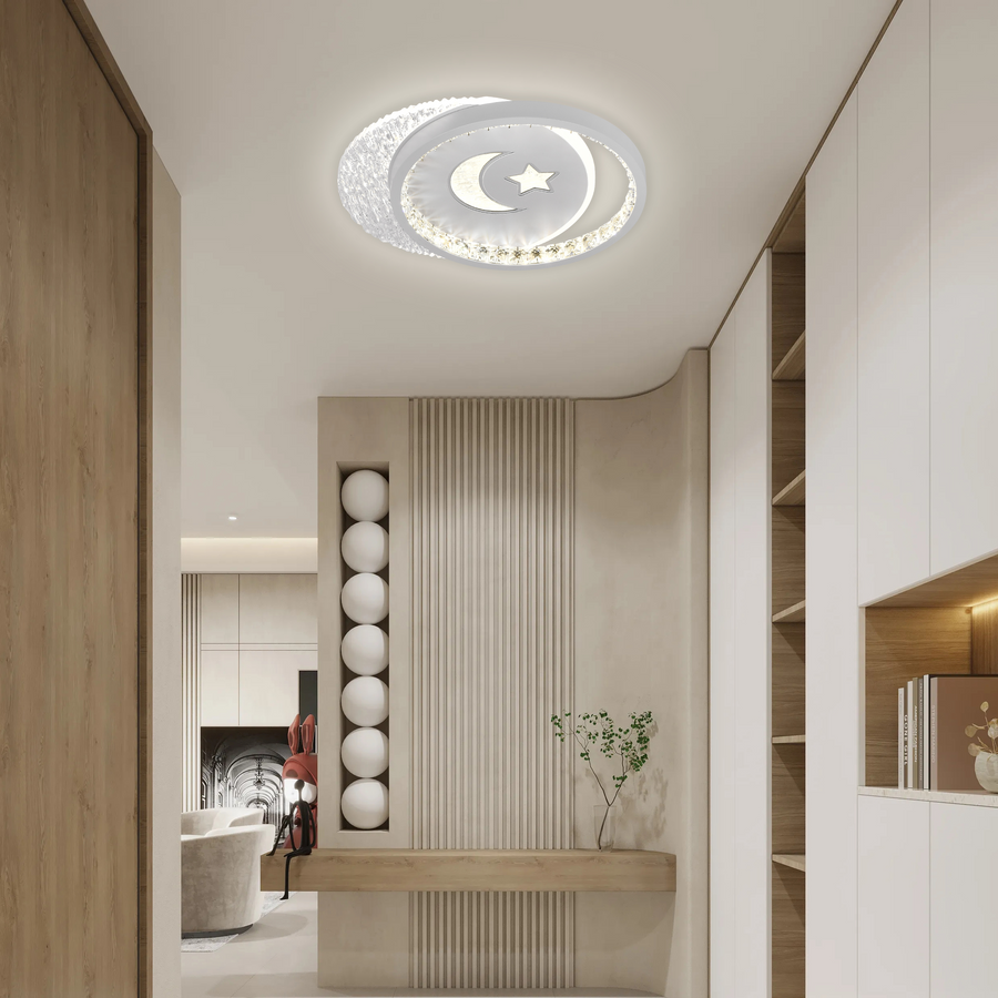 PERU LED lustr 36W, 2 kruhy, studené/teplé/neutrální světlo, černá