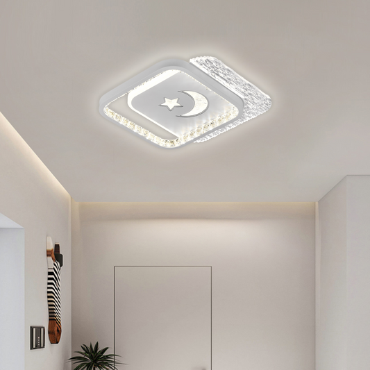 PERU LED lustr 39W, 2 čtverce, studené/teplé/neutrální světlo, černá