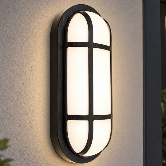 Venkovní nástěnné LED svítidlo AX321/218BK, IP65, bílá a černá