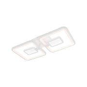 LED lustr s dálkovým ovládáním FELIX 57W, 2 čtverce, studené/teplé/neutrální světlo, stmívatelné, bílá