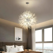 Schönbrunn Crystal Chandelier, 9x G9, průměr 49 cm, lesklý chrom, jasné osvětlení