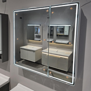 Theresa šatní skříň s LED zrcadlem DBP125 80x70 šedá