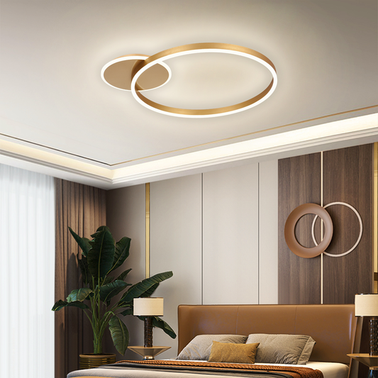 LED lustr s dálkovým ovládáním ELISABETH 47W, studené/teplé/neutrální světlo, stmívatelné, lesklé zlaté