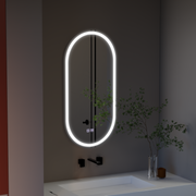 Mirror LED Oval 50x100cm Velara Touch System Dimable Demontling