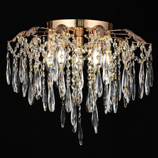 Křišťálový lustr LUMIRA Eleganza, 5x E14, průměr 48 cm, lesklé zlaté Křišťálové lustry Výchozí název Alessandro Design