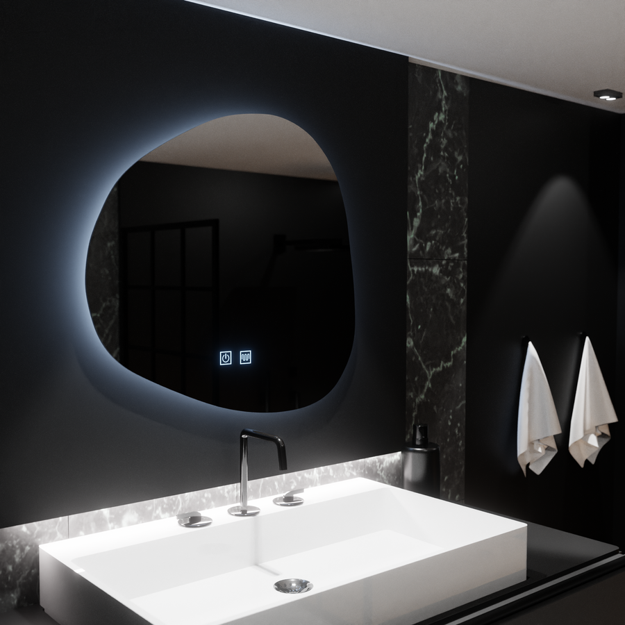 Bio LED zrcadlo 60x60cm, Duna Touch, Demister System, Stmívatelné