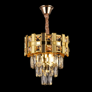 Crydelabre Crystal Aurelio vesta 3xe14, průměr 30 cm, lesklé zlato, výška dorů