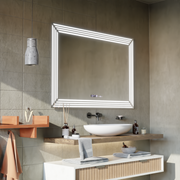 Zrcadlové LED obdélníkový 60x80cm Venezia Sensor Motionglow Marcellable Dimable Clock Dezoring System