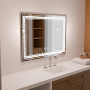 Zrcadlo LED obdélníkový 80x60cm dotykový systém vorice deaktivace