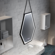 Obdélníkový LED zrcadlo 120x80cm Senzor Motionglow Sensor Marcello Desiclant Clock Defrosting System