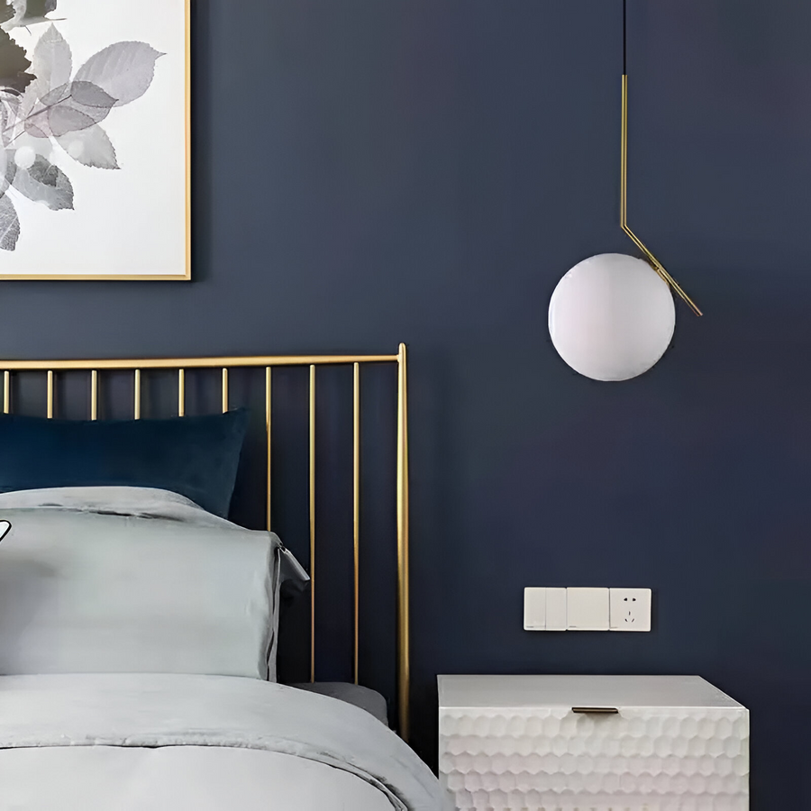 Lustr LOFT Haven, 1x E27, bílé zlato, kov, nastavitelná výška, moderní