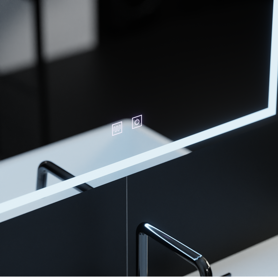 Obdélníkové LED zrcadlo, 70x50cm, Umbria Touch, Demister System, Stmívatelné