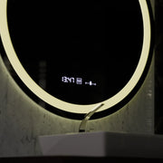 LED kulaté zrcadlo, 100 cm, Celeste MotionGlow Marcello, Demister System, Hodiny & Teploměr, Stmívatelné