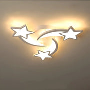 LED lustr s dálkovým ovládáním IPOMOEA 48W, 3 hvězdičky, Studené/Teplé/Neutrální světlo, Stmívatelné, Bílá