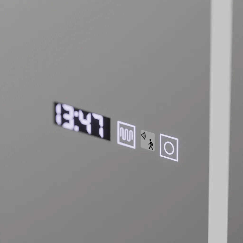 Mirror LED Rectangula 60x150cm Senzor Sensor Radar Marcello Clock DeFrost & Dimable teploměr