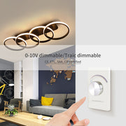 LED LED LED LED ELIO, 24W, 4 Kruhy, studené/horké/neutrální světlo, černá černá