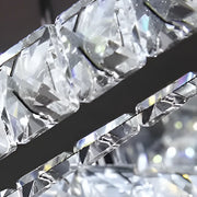 LED Chandier Alberico Square, 19W, Cold/Hot/Neutral Light, Crystal, Glossy Chrome