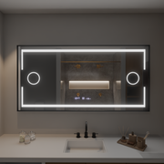 Obdélníkový LED zrcadlo 120x80cm Senzor Motionglow Sensor Marcello Desiclant Clock Defrosting System