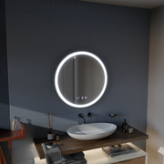 Zrcadlový LED dotykový systém Hans DeBrulation System, hodiny a teplota 60 cm Black Brudged Frame