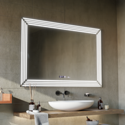 Zrcadlové LED obdélníkový 60x80cm Venezia Sensor Motionglow Marcellable Dimable Clock Dezoring System
