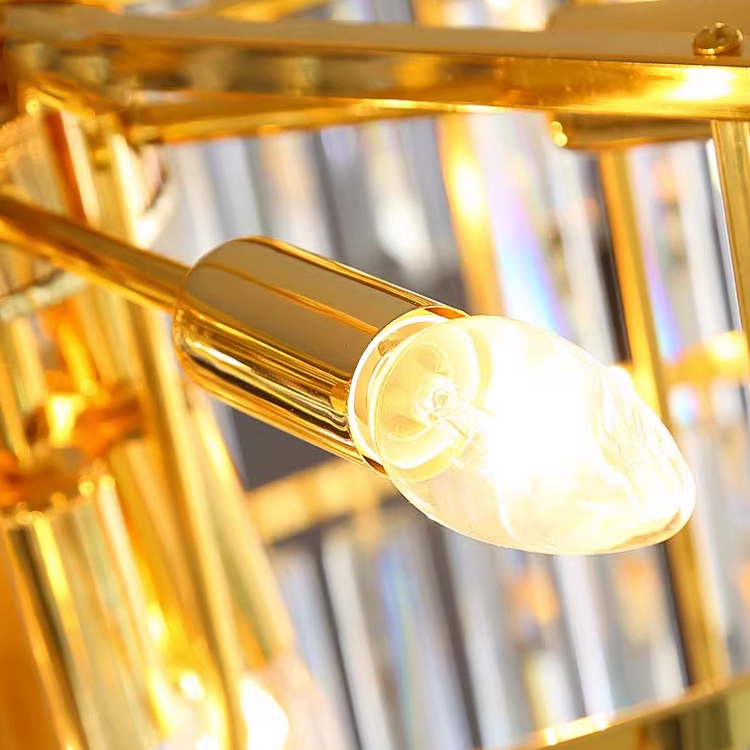 Crystal Crystal Topkapi Eleganza 8x E14, průměr 49 cm, lesklý zlato, nastavitelná výška