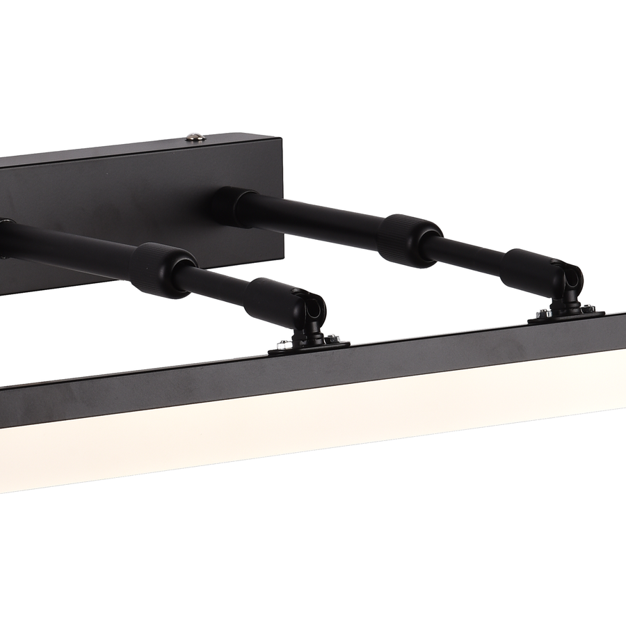 Koupelnové LED nástěnné svítidlo, MALAWI, 7W, lineární, Neutrální světlo, Černá