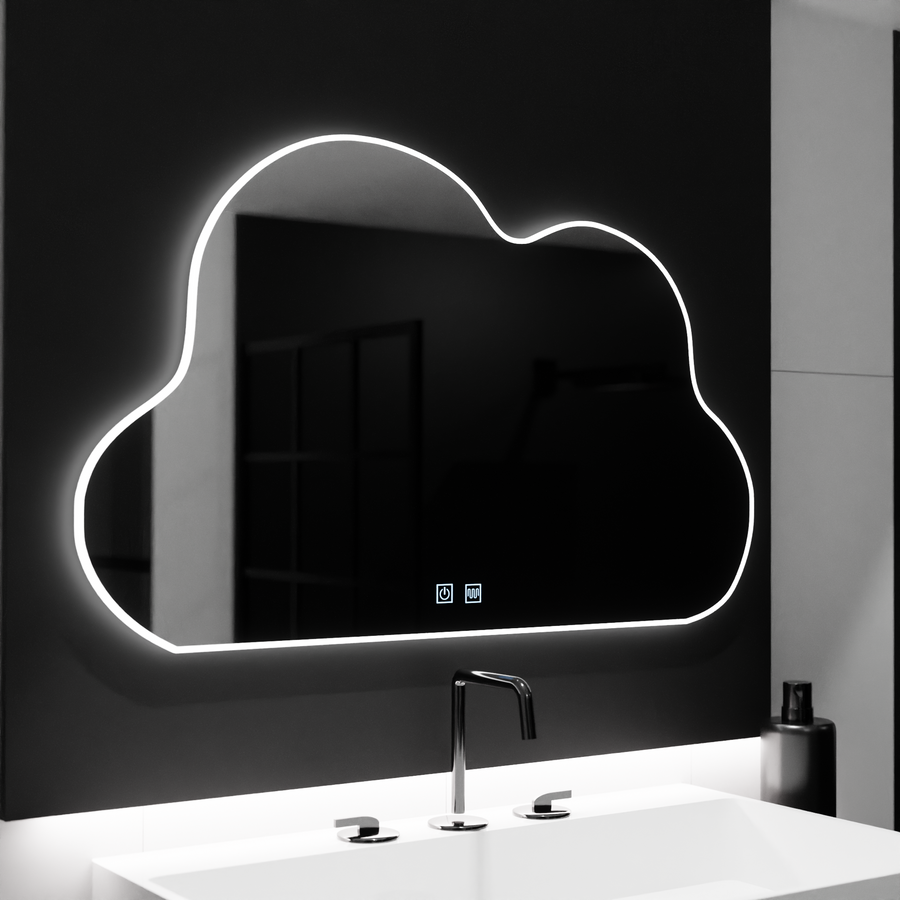 Cloud LED zrcadlo 60x40cm, Nuvola Touch, Demister System, Stmívatelné