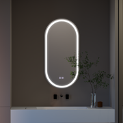 Mirror LED Oval 50x100cm Velara Touch System Dimable Demontling