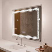 Zrcadlo LED obdélníkový 80x60cm dotykový systém vorice deaktivace