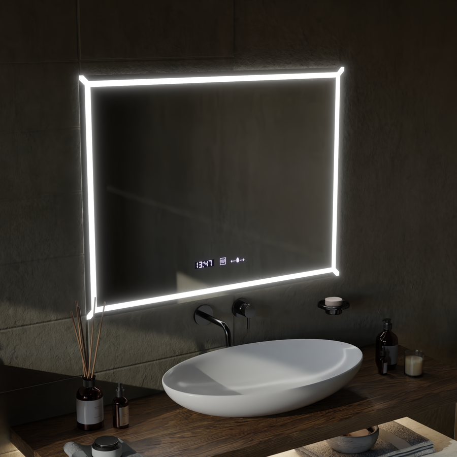 LED Touch Villay Mirror Defrition System 60x80 cm Marcello Funghi Collection