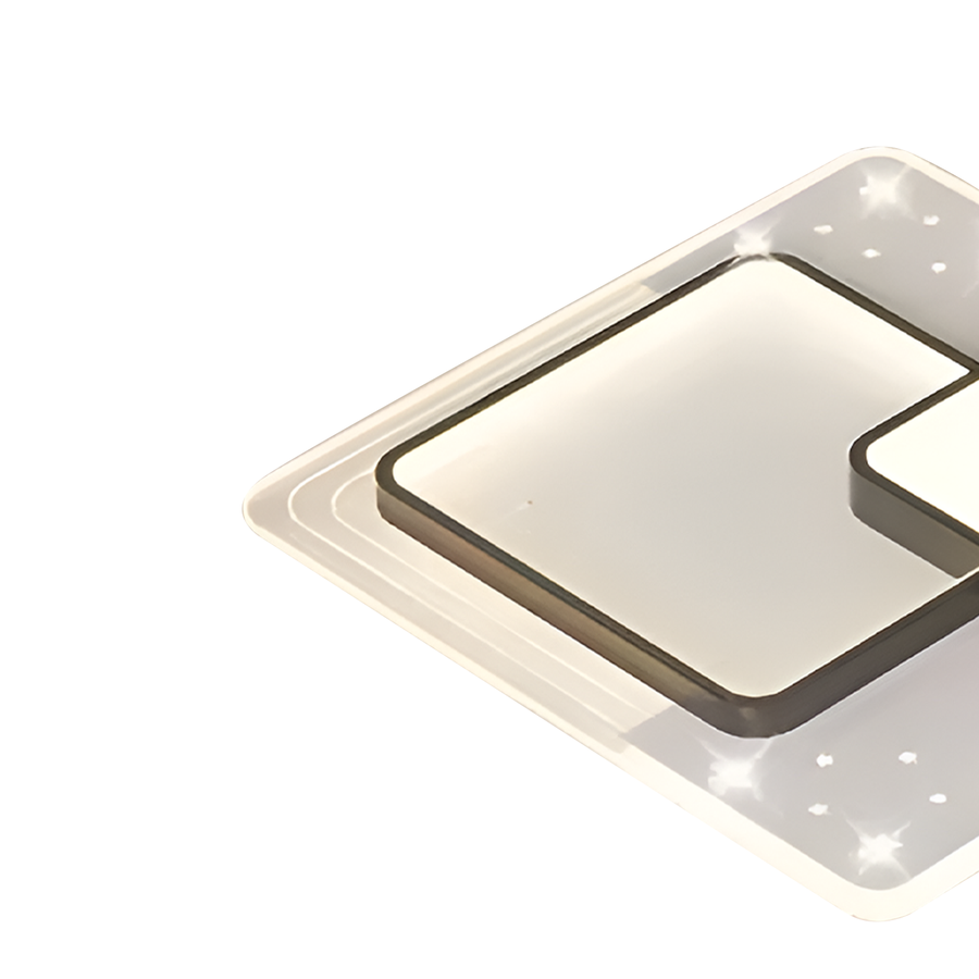 LED lustr s dálkovým ovládáním SERPENTA 125W, čtvercový, studené/teplé/neutrální světlo, stmívatelný, černý