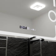 Zrcadlo LED obdélníkový 80x60cm Eclat Motionglow Marcello Clock Defrition System & Wolf teploměr Dimable Cosmetic