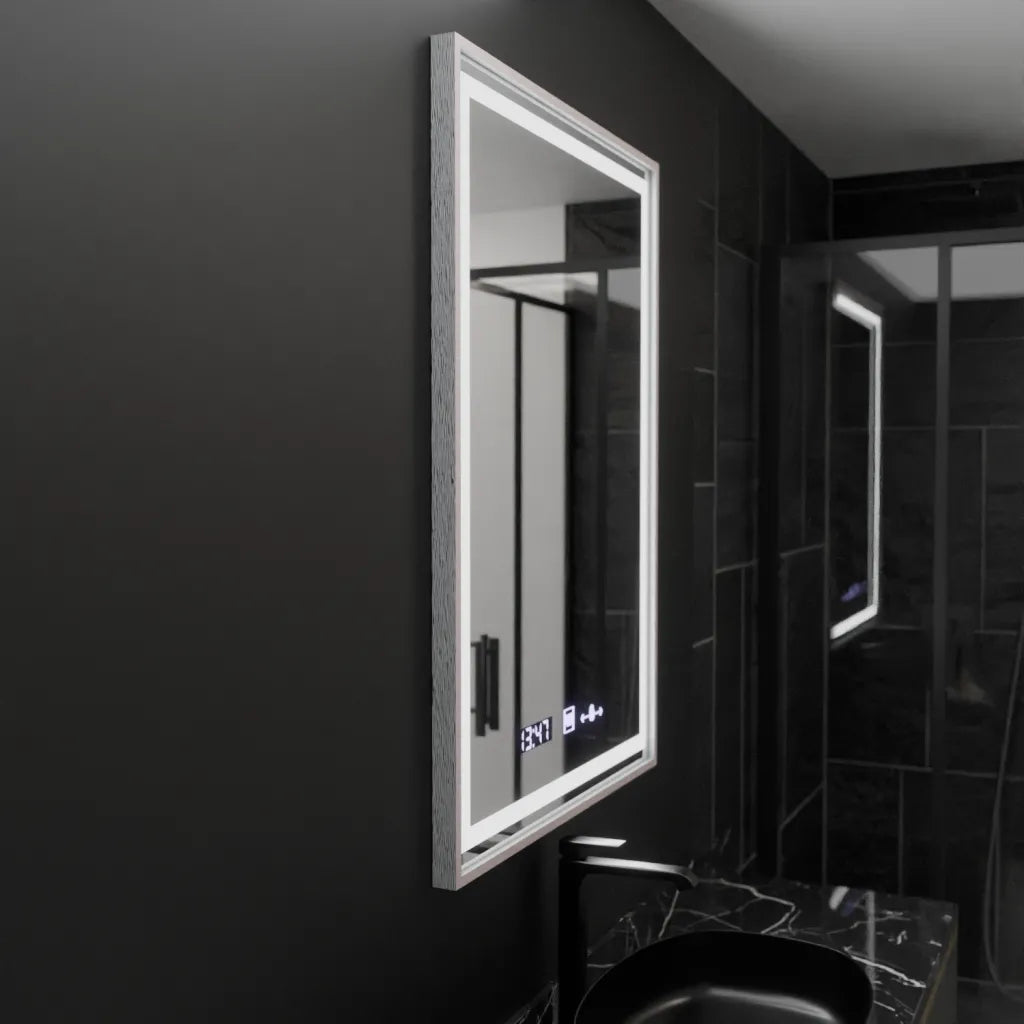 Zrcadlo LED obdélníkový 60x80cm Verite Imperial Silver Motion Glow Marcello Deflatic Hoding Defrition System