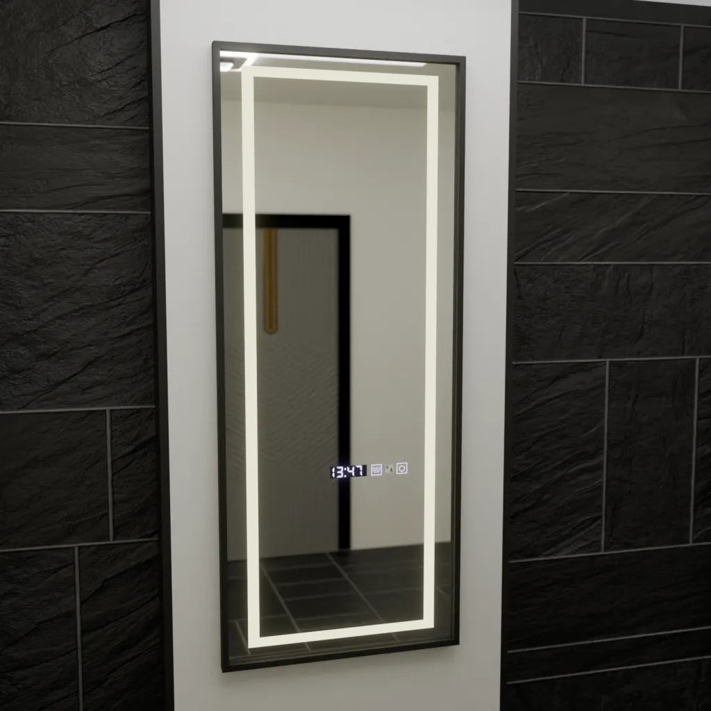 Mirror LED Rectangula 60x150cm Senzor Sensor Radar Marcello Clock DeFrost & Dimable teploměr