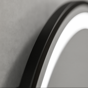 LED kulaté zrcadlo, 100 cm, Celeste Majesté Noir MotionGlow Marcello, Demister System, Hodiny & Teploměr, Stmívatelné