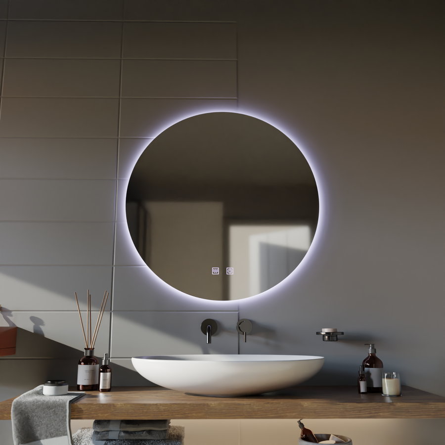 Kulaté LED zrcadlo, 60cm, Isolda, Touch, Demister systém