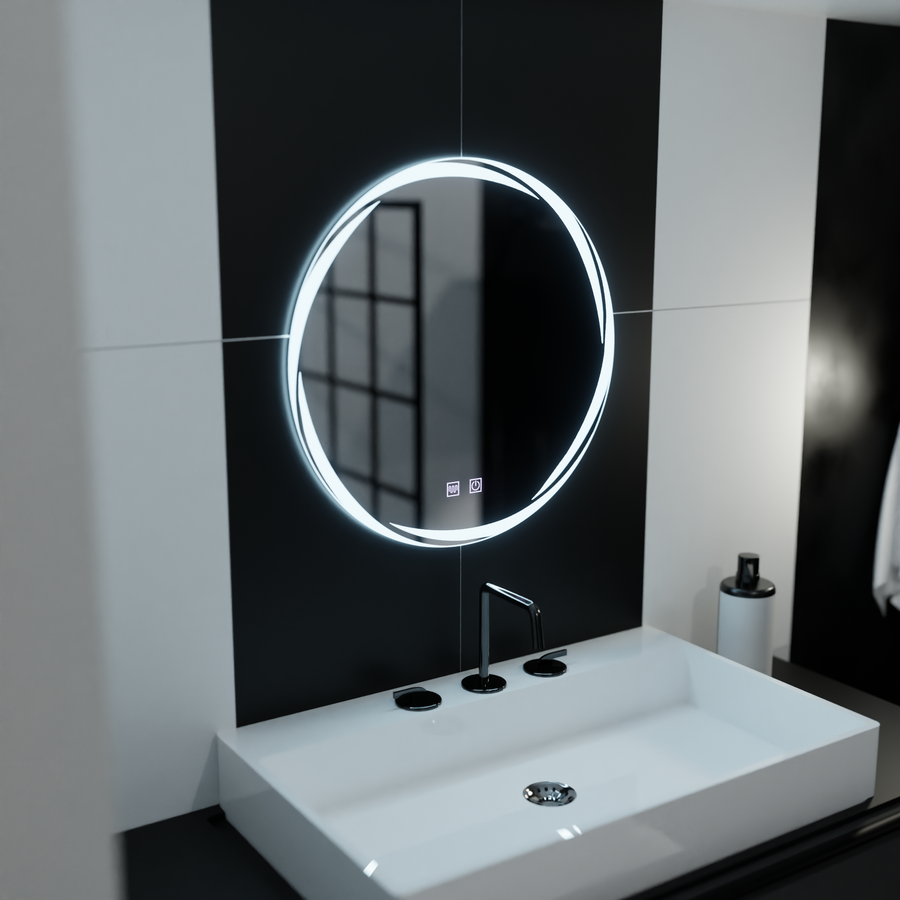 Kulaté LED zrcadlo, 70cm, Zaffiro Touch, Demister System, Stmívatelné