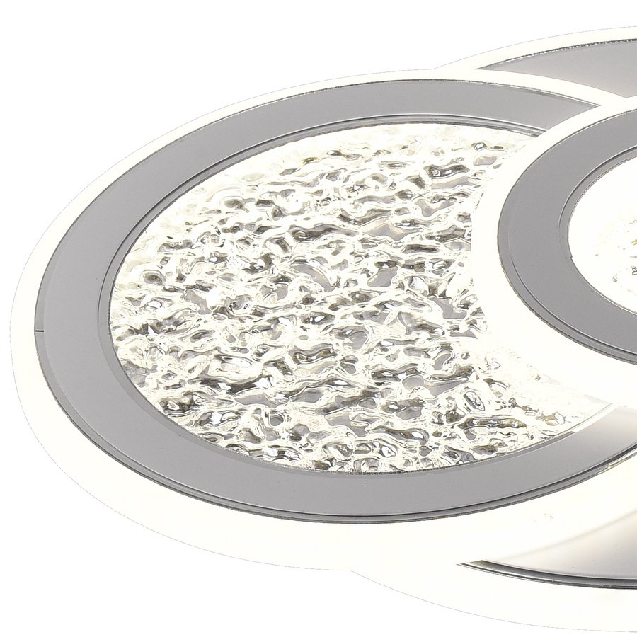 KOMPACTO LED lustr 34W, 3 kruhy, studené/teplé/neutrální světlo, bílá