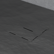 Obdélníková sprchování 80x120 cm, štíhlé 3 cm, černá