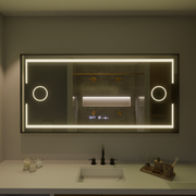 Obdélníkový LED zrcadlo 120x80cm Senzor Motionglow Sensor Marcello Desiclant Clock Defrosting System