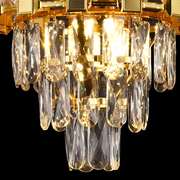 Crydelabre Crystal Aurelio vesta 3xe14, průměr 30 cm, lesklé zlato, výška dorů