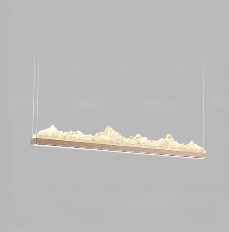 Závěsný LED lustr s dálkovým ovládáním MATHIAS 27W, Studené/Teplé/Neutrální světlo, Stmívatelné, Nastavitelná výška, Zlatá