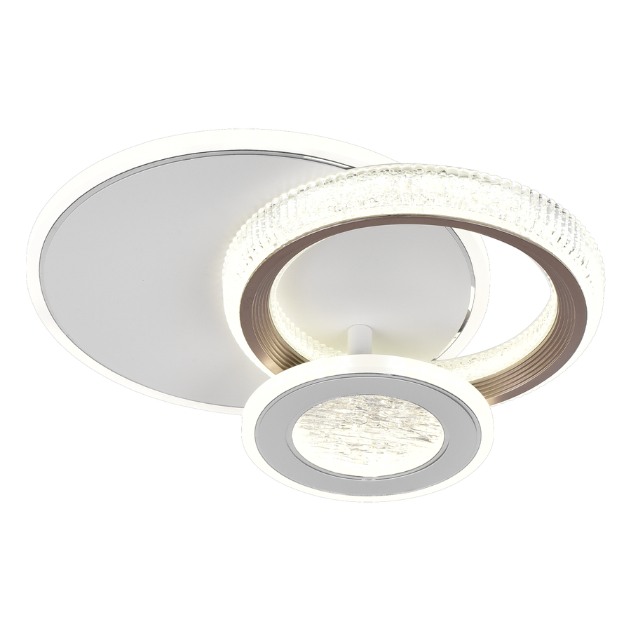 NYXORA LED lustr 45W, 3 kruhy, studené/teplé/neutrální světlo, černá