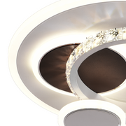 LED LED LED Heliox, 43W, 4 kruhy, chladné/horké/neutrální světlo, černá