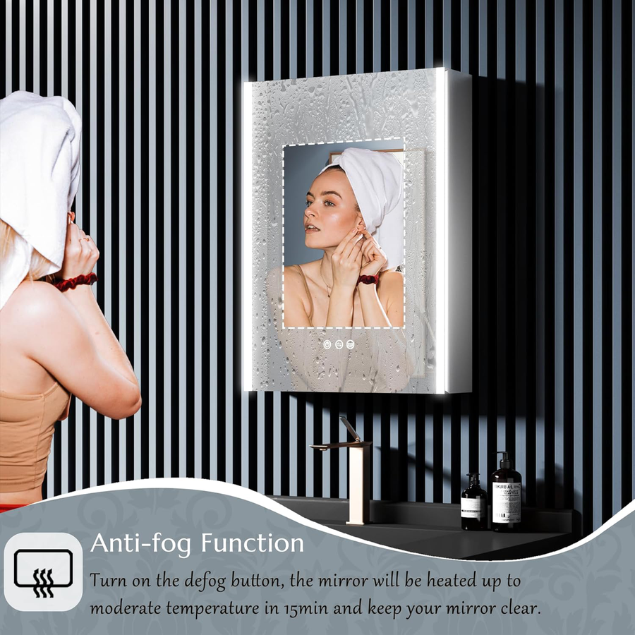 Emilia Closet s LED Mirror DBP121 51x71 bílá