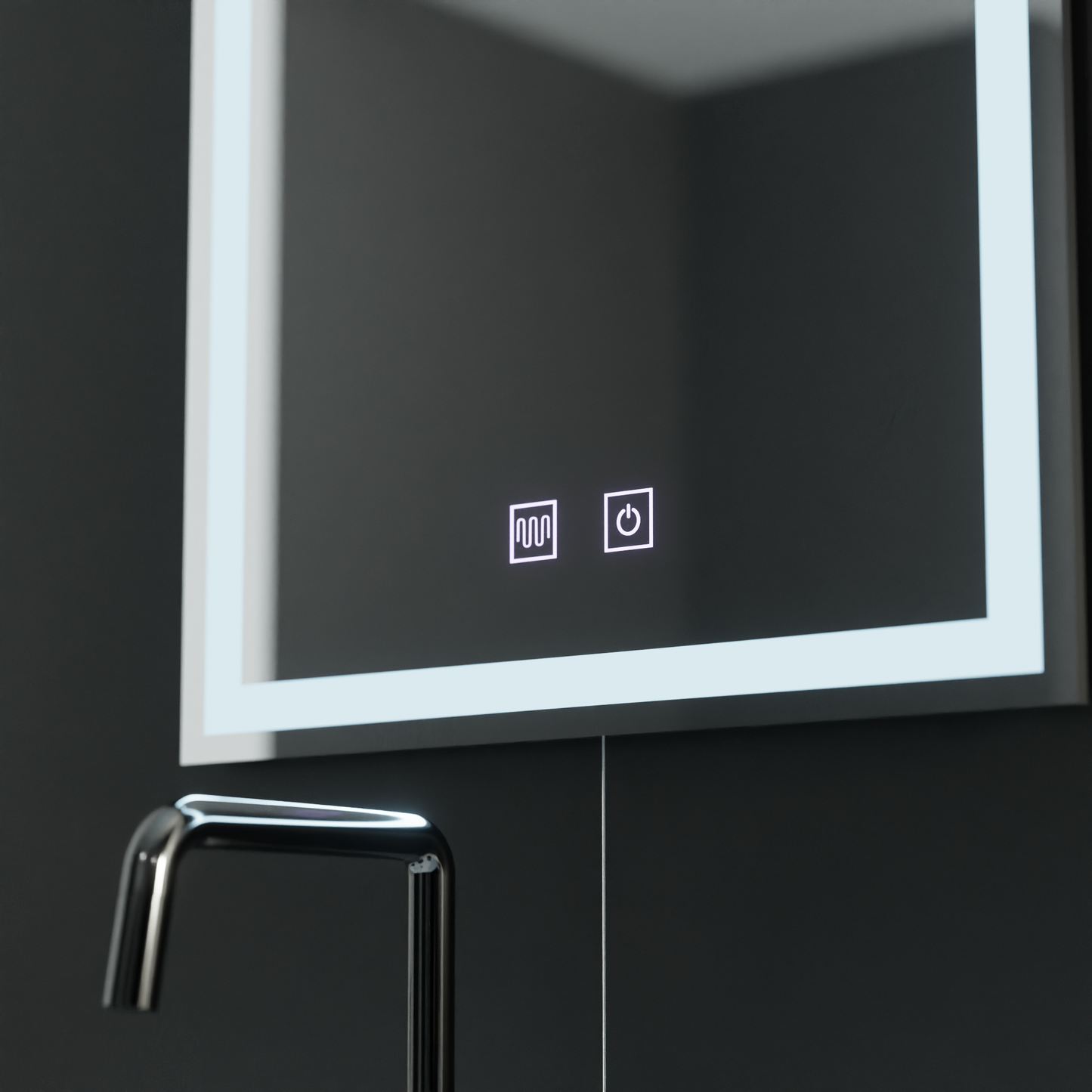 Zrcadlový LED obdélníkový 60x80cm dotykový systém DOTLES NOX
