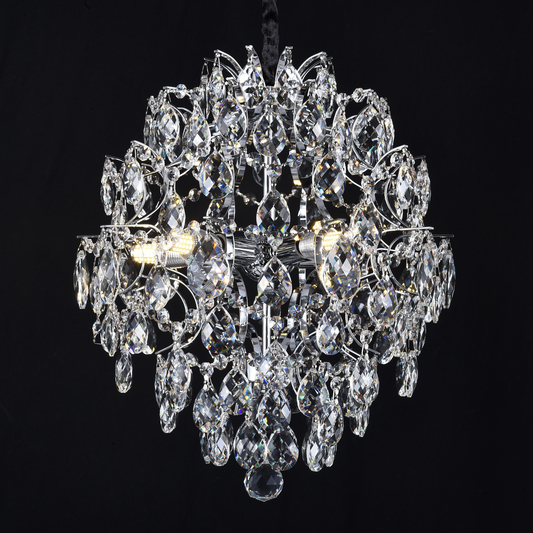 Křišťálový lustr CC9259/5CH, 5x E14, průměr 40 cm, lesklý chrom