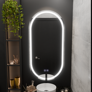 Mirror LED Oval 50x100cm Velara Touch System Dimable Demontling