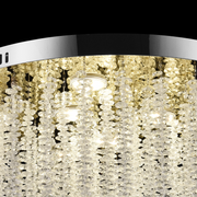 Křišťálový LED lustr LLC215/400WH kulatý, 22W, studené/teplé/neutrální světlo, křišťál, zlatý